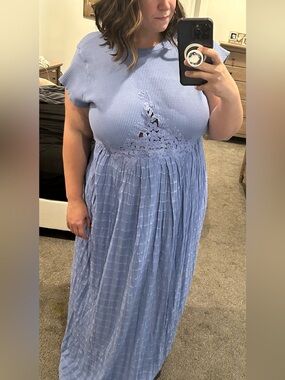 Free People Lavender Lace Maxi Dress